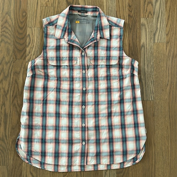 Eddie Bauer Sleeveless Top Medium Women's Travex Classic Fit Outdoor Nylon Hike - Picture 1 of 9